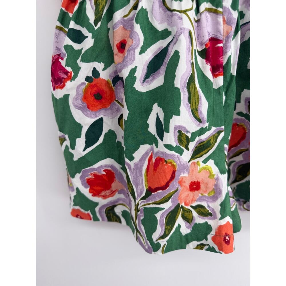 English Factory floral print hi rise smocked elastic waist pull on shorts sz XS - Picture 3 of 6